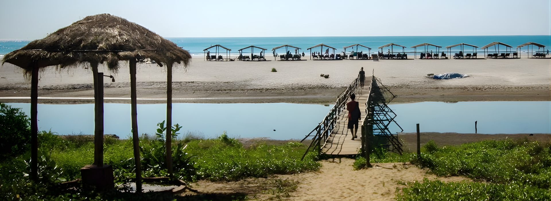 🏖️ Mandrem Beach - Mandrem Beach is known for its soft white sand and peaceful surroundings, making it ideal for couples and families looking for a quiet escape.
